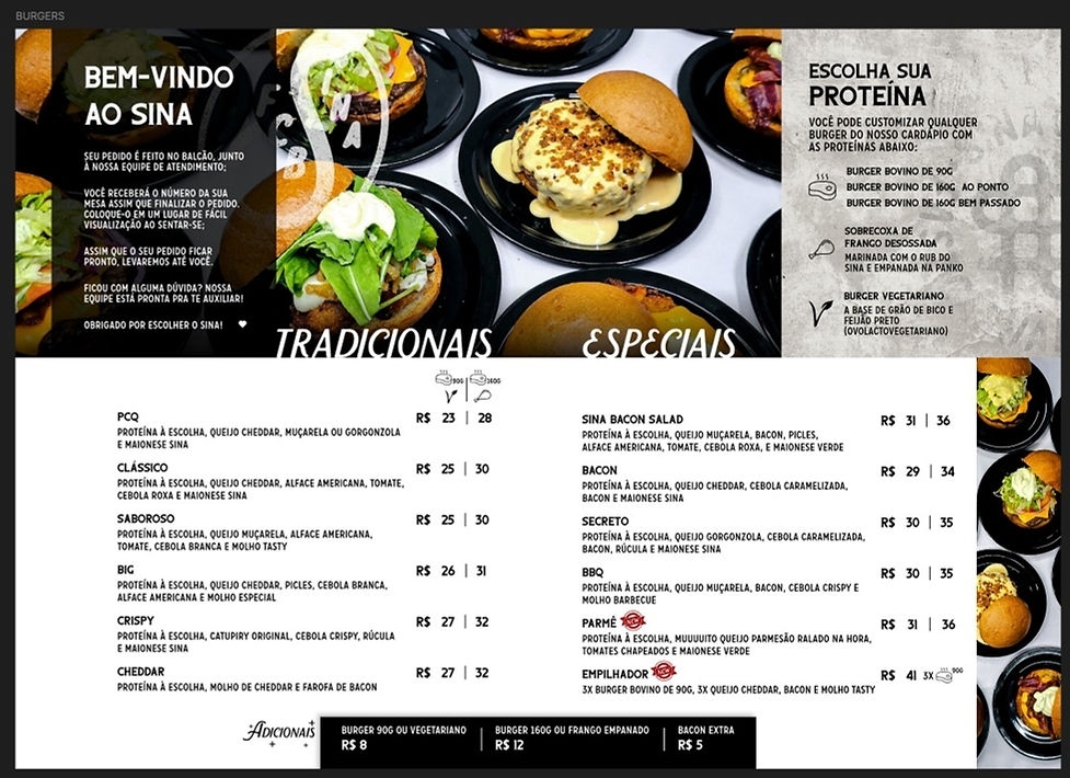 Sina - Burgers, Wraps e Saladas - Água Verde