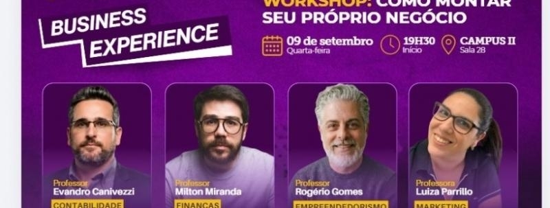 WORKSHOP: COMO MONTAR SEU PRÓPRIO NEGÓCIO