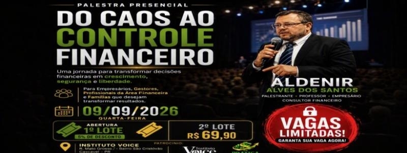 Evento: PALESTRA: DO CAOS AO CONTROLE FINANCEIRO