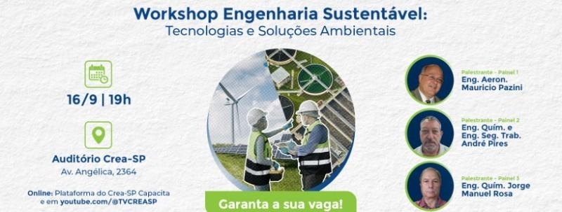 Workshop Engenharia Sustentável: Tecnologias e Soluções Ambientais