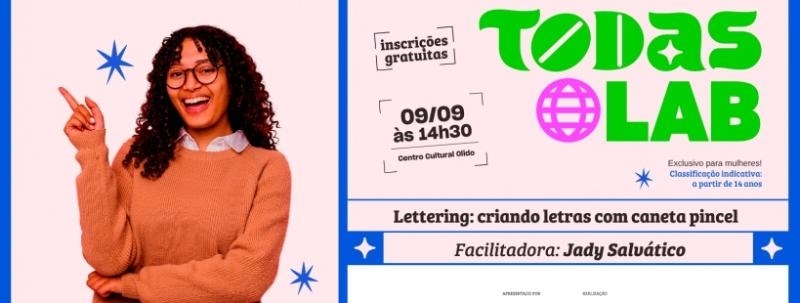 Evento: TODAS LAB |  Lettering: criando letras com caneta pincel (para iniciantes)
