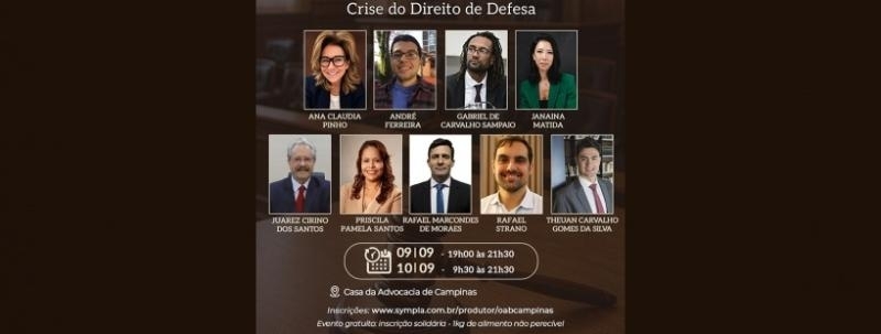 Evento: Seminário de Direito Processual Penal - quarta-feira