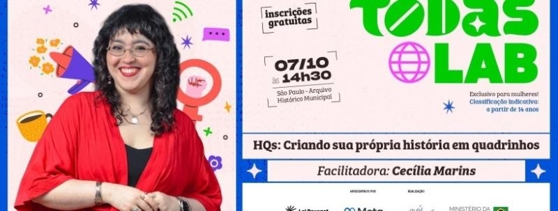 Evento: TODAS LAB | HQ: Criando sua própria história em quadrinhos