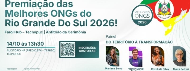 Premiação Melhores ONGs  | Farol Hub - Tecnopuc - Anfitrião da Cerimônia