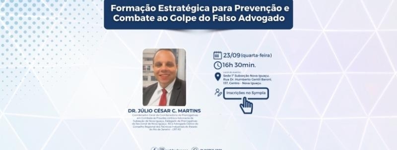 Palestra | Formação Estratégica para Prevenção e Combate ao Golpe do Falso Advogado - 23/09