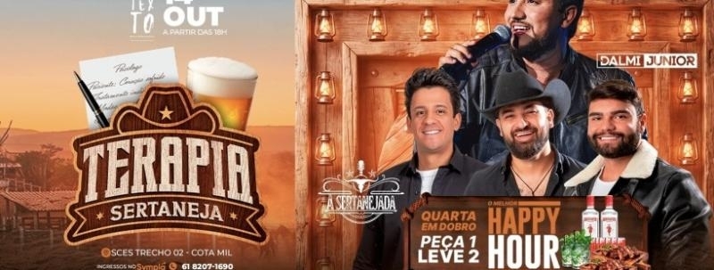 Terapia Sertaneja + Cardápio em Dobro | 14.10 | Varanda do Contexto