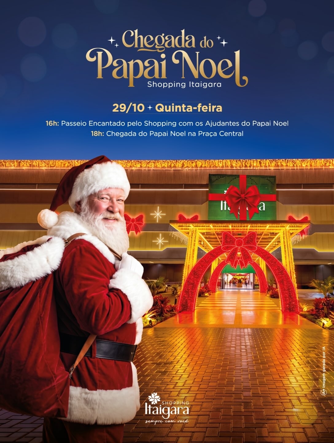 Chegada do Papai Noel no Shopping Itaigara