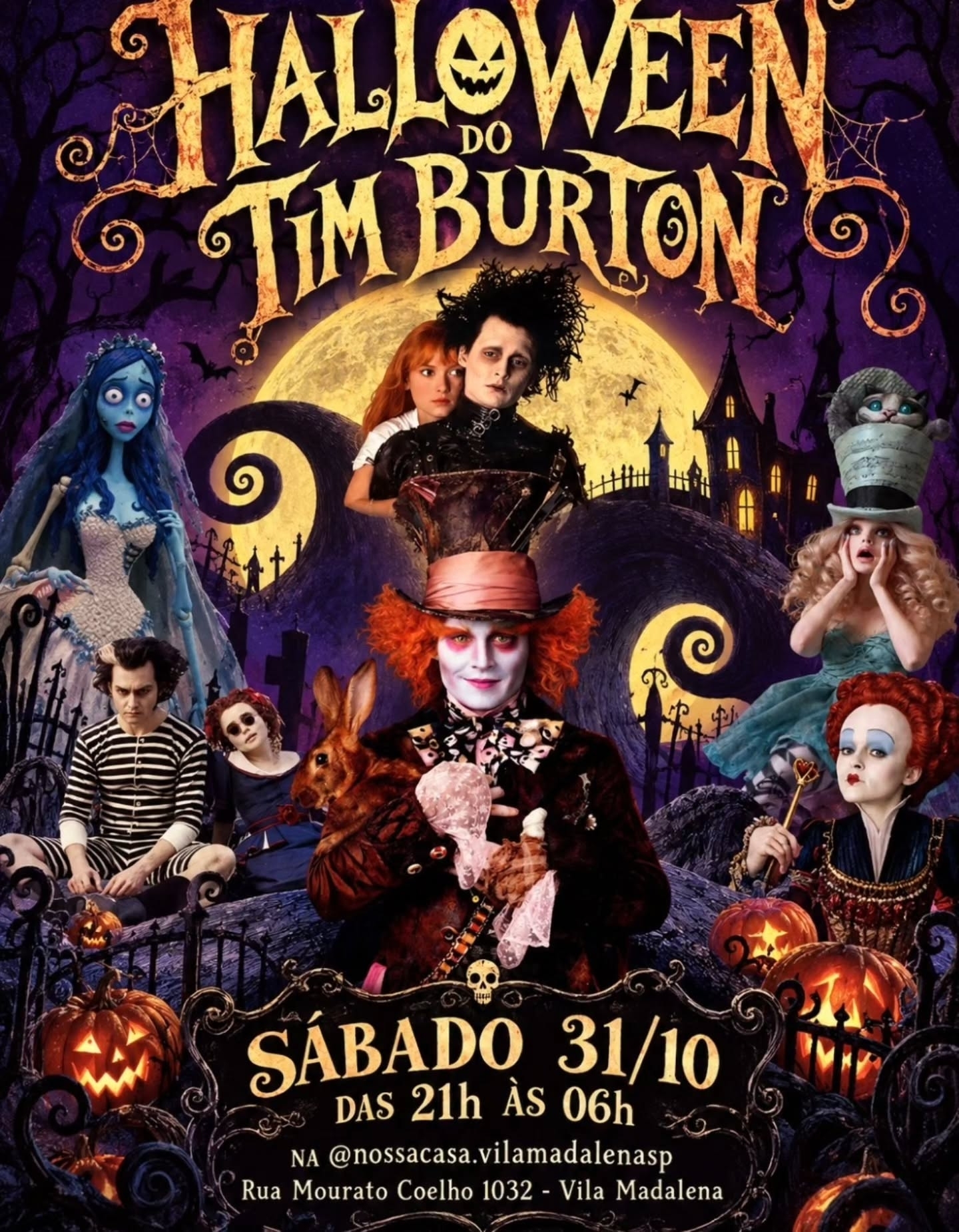 Evento: Festa Halloween do Tim Burton – NossaCasa