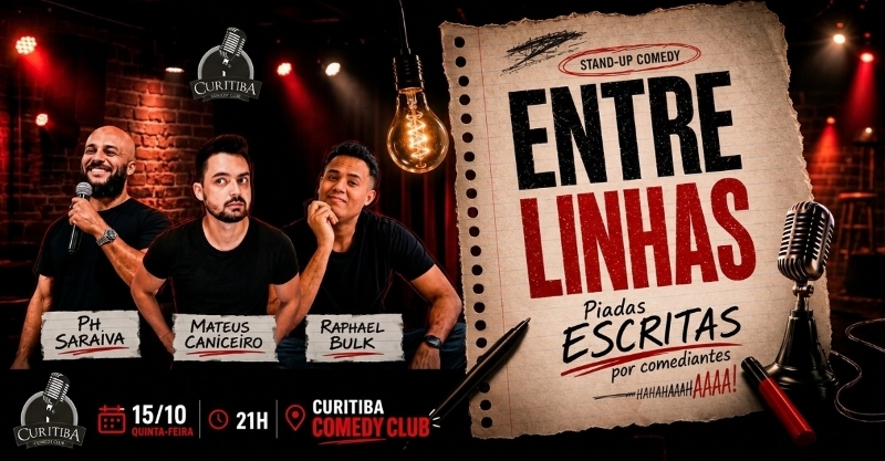Evento: ENTRE LINHAS COM PH SARAIVA , MATEUS CANICEIRO E RAPHAEL BULK