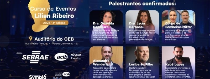 Evento: Curso de Organização de Eventos Lilian Ribeiro - 3ª edição