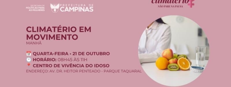 Evento: SEMANA DO CLIMATÉRIO: Climatério em Movimento