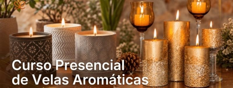 Curso Presencial em SÃO JOSÉ DOS PINHAIS - Velas Aromáticas e Decorativas