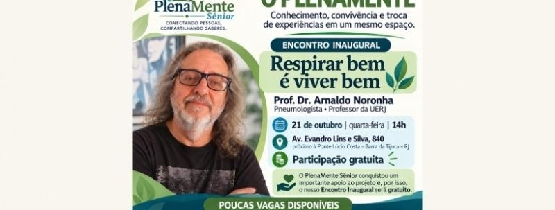 Evento: Respirar bem é viver bem | Encontro Inaugural PlenaMente Sênior