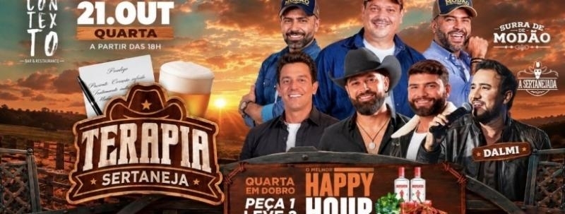 Terapia Sertaneja + Cardápio em Dobro na Varanda do Contexto | 21.10