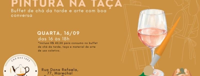PINTURA NA TAÇA no CHÁ DAS TRÊS