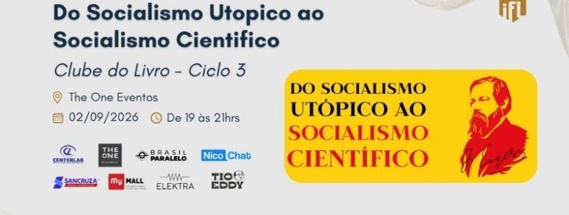 Evento: Clube do Livro - Do Socialismo Utópico ao Socialismo Cientifico