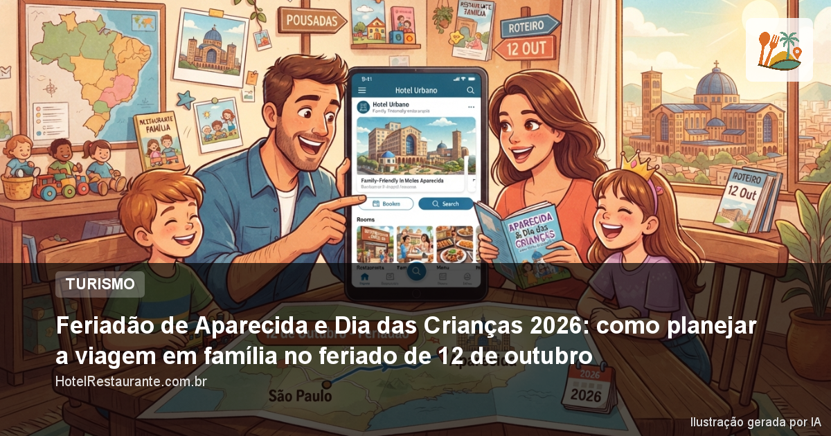 Feriadão de Aparecida e Dia das Crianças 2026: como planejar a viagem em família no feriado de 12 de outubro Feriadão de Aparecida e Dia das Crianças 2026: como planejar a viagem em família no feriado de 12 de outubro