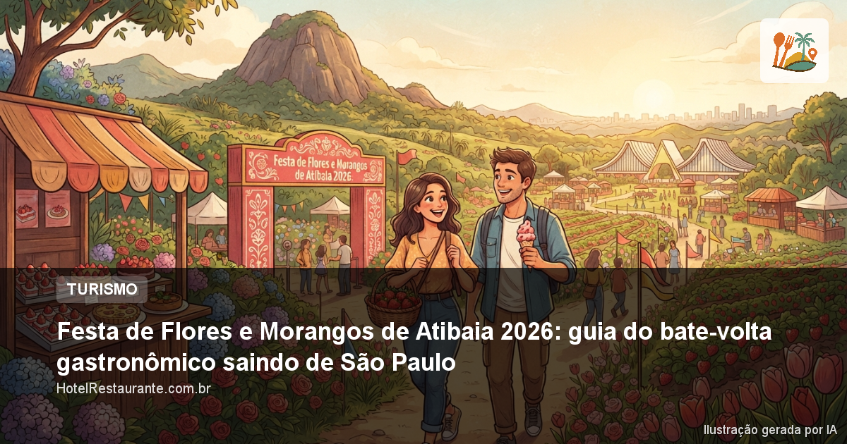 Festa de Flores e Morangos de Atibaia 2026: guia do bate-volta gastronômico saindo de São Paulo