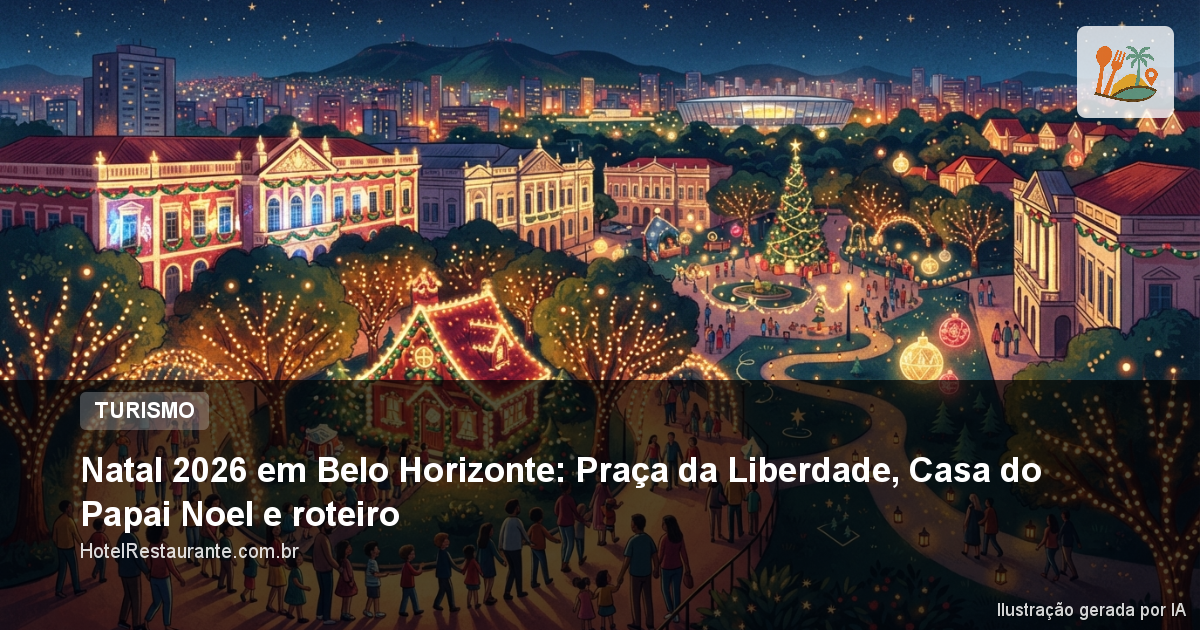 Natal 2026 em Belo Horizonte: Praça da Liberdade, Casa do Papai Noel e roteiro