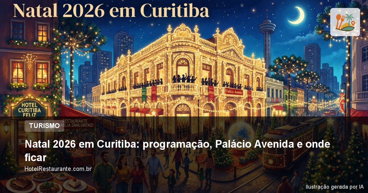 Natal 2026 em Curitiba: programação, Palácio Avenida e onde ficar Natal 2026 em Curitiba: programação, Palácio Avenida e onde ficar