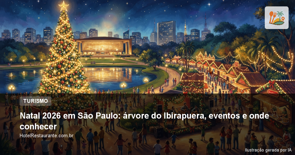 Natal 2026 em São Paulo: árvore do Ibirapuera, eventos e onde conhecer