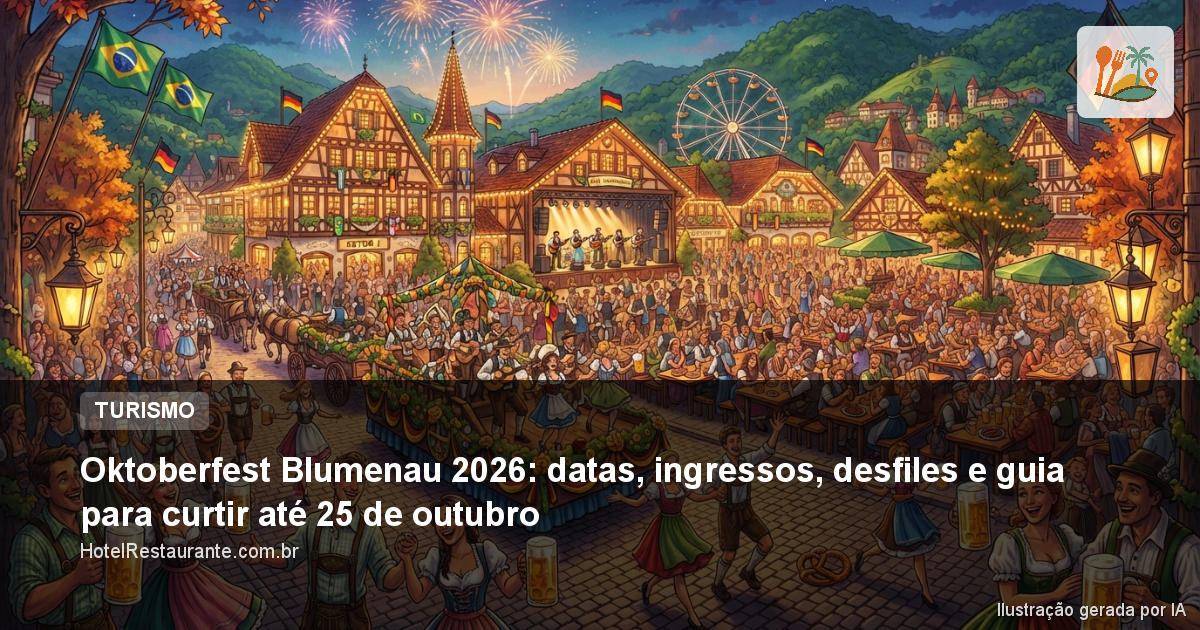 Oktoberfest Blumenau 2026: datas, ingressos, desfiles e guia para curtir até 25 de outubro